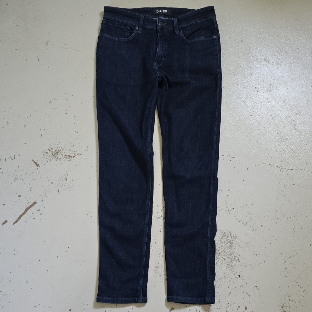 DUER Men's L2X Slim Fit Performance Jean 32x32 Dark Wash